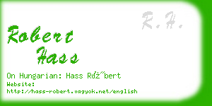 robert hass business card